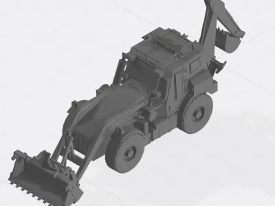 JCB HMEE - High Mobility Engineer Excavator 3D print model