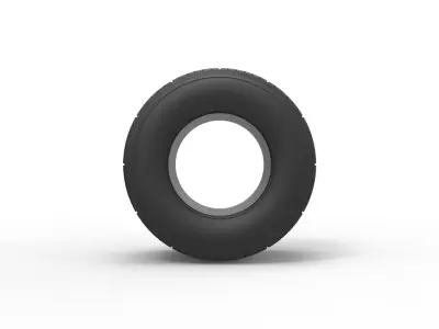 Dirt Sprint racing tire 21 Scale 1 to 25 3D print model