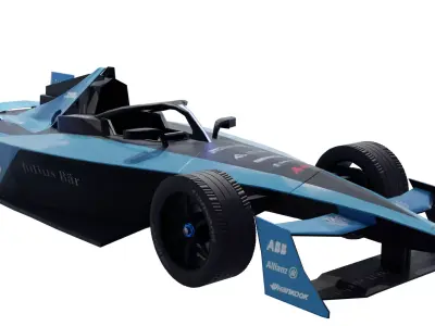 F1 car 3d textured model  Low-poly 3D model