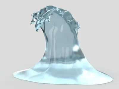 Waves ice sculpture 3D print model
