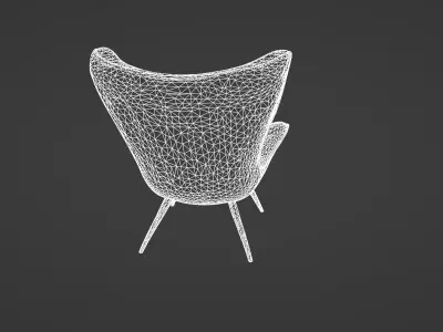 Modern Designer Lounge Chair 3D model