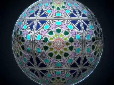 Persian Mirror work material - VOL 02 - Maps - SBsar Texture