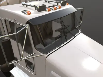 Kenworth T800 Fuel Truck Low-poly 3D model