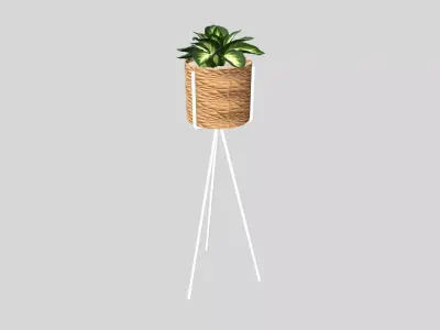 HOME DECOR Flower Basket Low-poly 3D model
