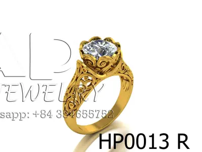 Engagement ring size 62 3D model