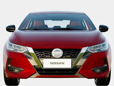 Nissan Sentra 2021 SR Spec Low-poly 3D model