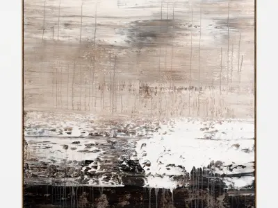 Plaster two square photo frames 40 Low-poly 3D model