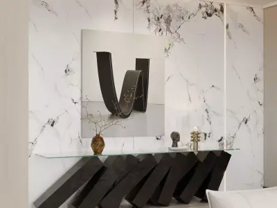 Modern living room dining room interior scenes 361 3D model