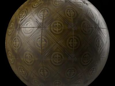 Stone Wall Materials 109- Ornament Ceramic Tile - Pbr Seamless Texture