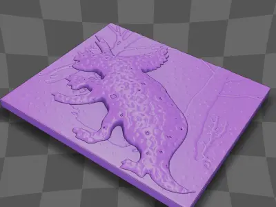 The triceratops dinosaur decoration 3D print model