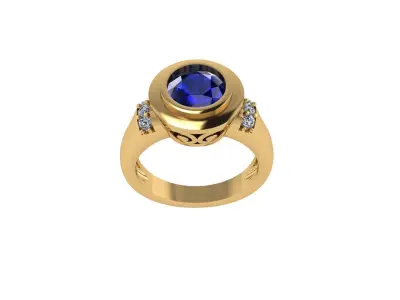 Women diamond ring 3d render 3D print model shop