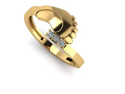 baby foot ring 3D print model