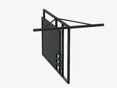 Signboard metal frame 3D model