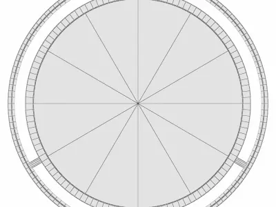 Terwilliger Round Wall Mirror 3D model