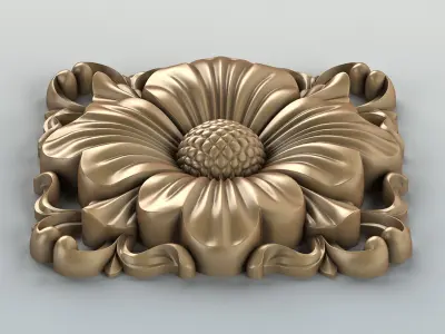 Square rosette 005 3D model