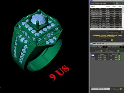 Luxury Men Rings Designs 5MR019 3D print model