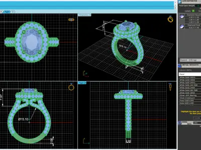 Halo Solid Love Woman Wedding Ring 3D print model