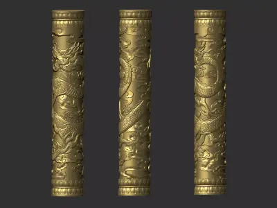 dragon pillar 3D print model