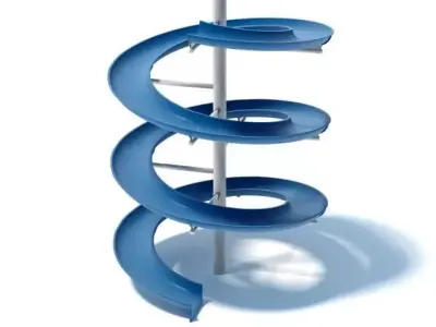 Blue Colored Water Slide 3D model