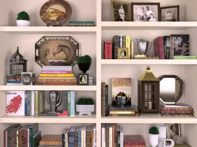 Decorative shelves 2 3D model