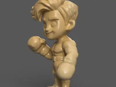 Cute Boxer 3D Model STL File for Decoration Print 3D print model