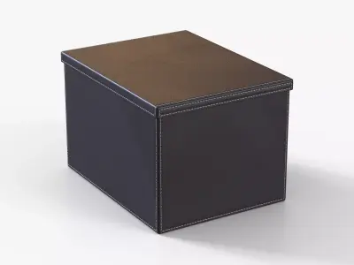 Box Storage Leather Big Low-poly 3D model