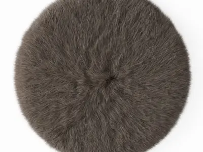 Round Rug Fur 3D model