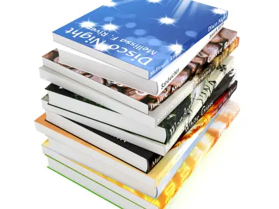 Books Set stack of 3D model