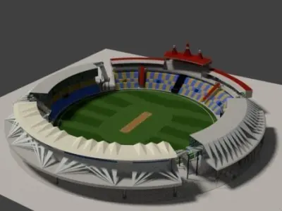 Cricket Stadium Free 3D model
