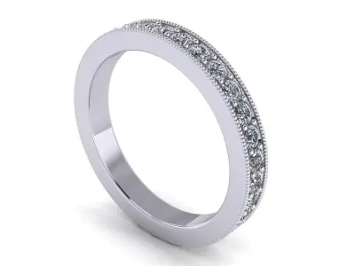 Woman Wedding Ring WB-V4 3D print model