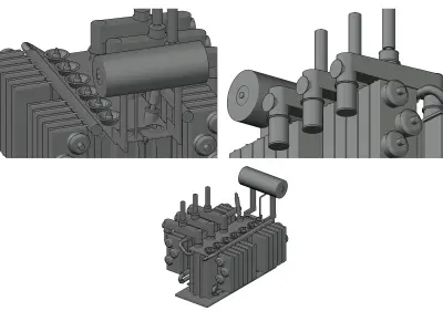 Power Transformer 3D Model 3D print model