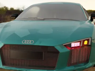 Car modeling  Low-poly 3D model