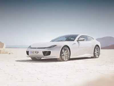 Luxury italian sport car unbranded 3D model