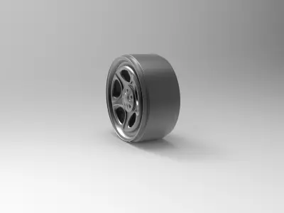 Police Interceptor Black Steel Wheel for Rc 3D print model