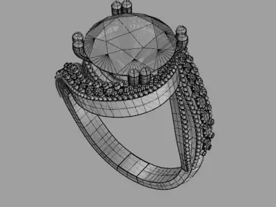 Swirl ring 3D print model