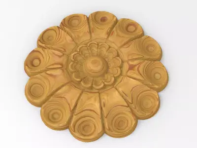 Floral Wood Carving for Furniture - 40 3D model