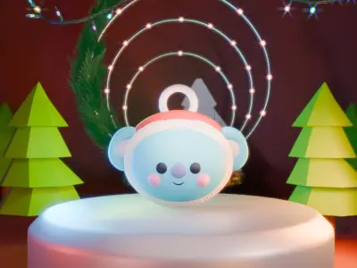 BT21 3D printed Christmas tree hangers 3D model