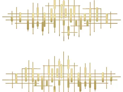 Osmoliving by cosmopolitan gold metal contemporary wall decor 3D model