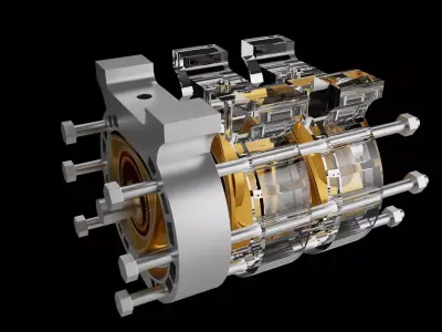 Three combustion chambers 3D print model