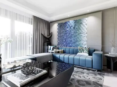 Living Room Interior walk through VR in UE4  unreal engine 423  3D model