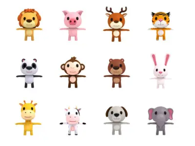 Little Animal Pack 3D model