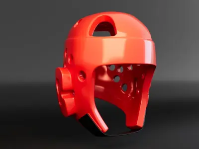 Taekwondo Helmet Free low-poly 3D model