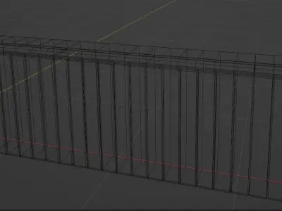 Wall Partition for your interior Low poly 14 3D model