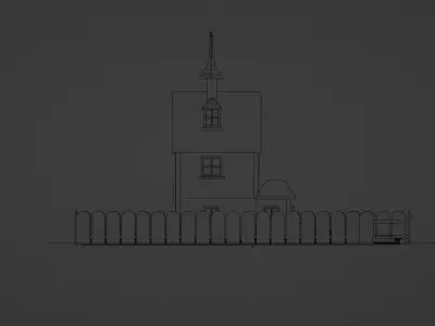 Disney house 6 Low-poly 3D model