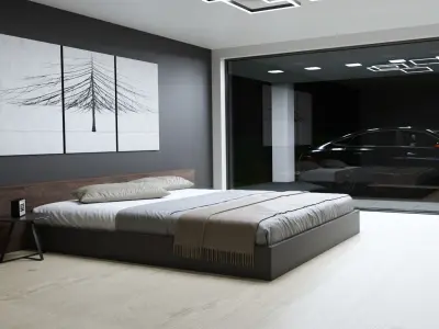 Modern bedroom Free 3D model purchase