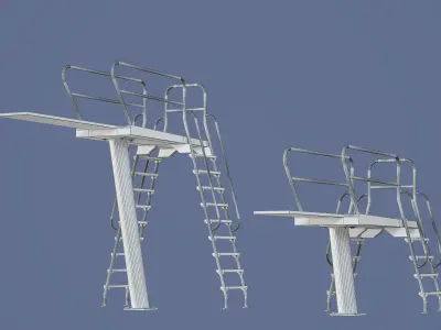 Swimming Diving Board 3D model