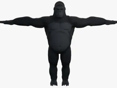 Gorilla - King Kong - v2 Low-poly 3D model