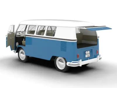 Volkswagen T1 Combi 1950 HQ 3d model 3D model