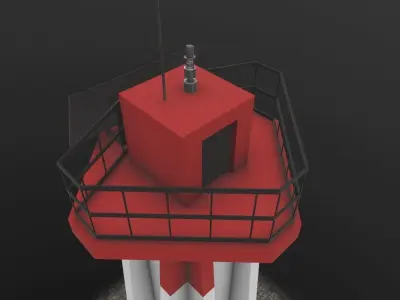 Light House West Mall Low-poly 3D model