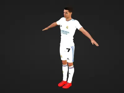 Cristiano Ronaldo - Real Madrid Low-poly 3D model